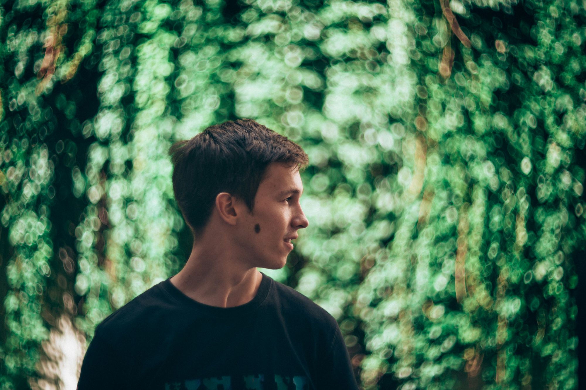 An abstract image with a person with background blurred to look artistic