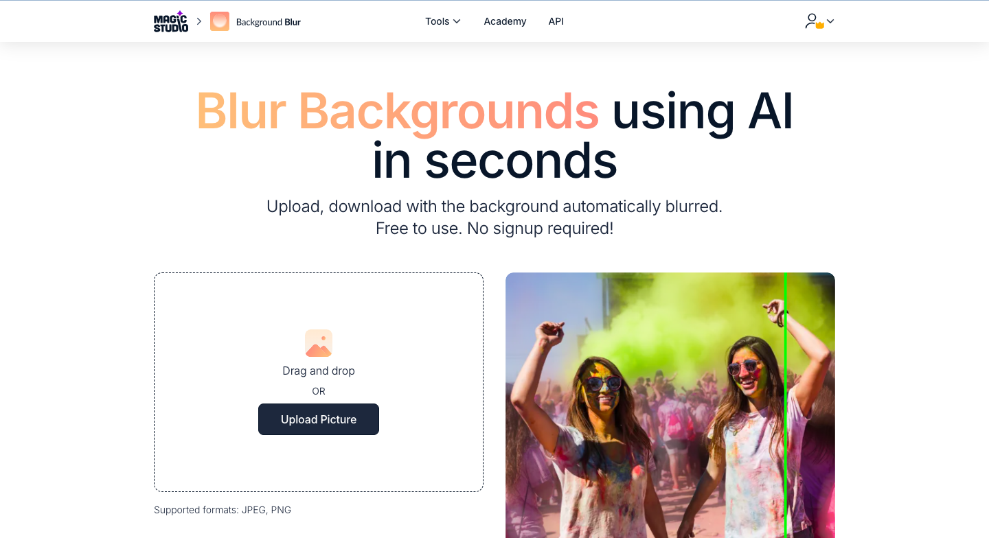 Blur backgrounds using Magic studio in seconds